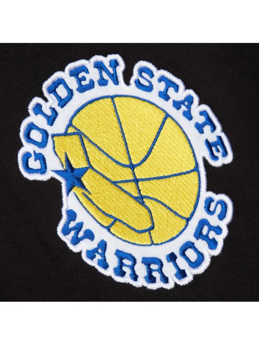 Худи с капюшоном Golden State Warriors Hardwood Classics Blackout Collection Mitchell & Ness — изображение 5 из 5, черный