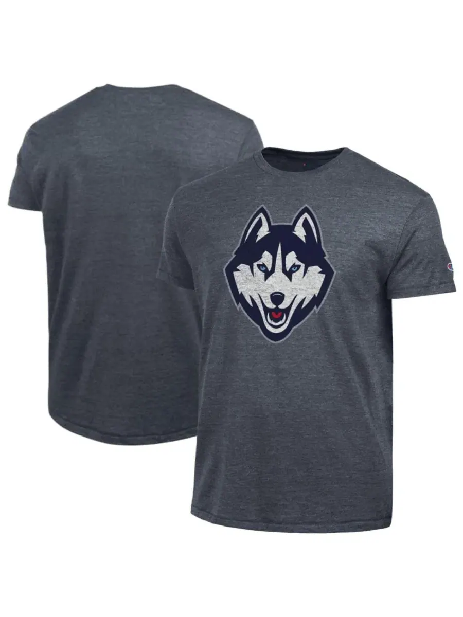 Футболка с принтом UConn Huskies Triumph Tri-Blend Champion — изображение 1 из 3, темно-синий