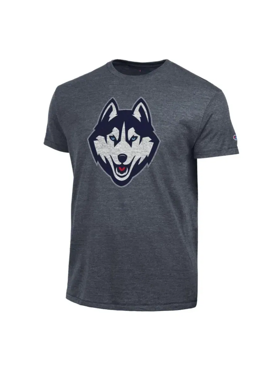 Футболка с принтом UConn Huskies Triumph Tri-Blend Champion — изображение 3 из 3, темно-синий