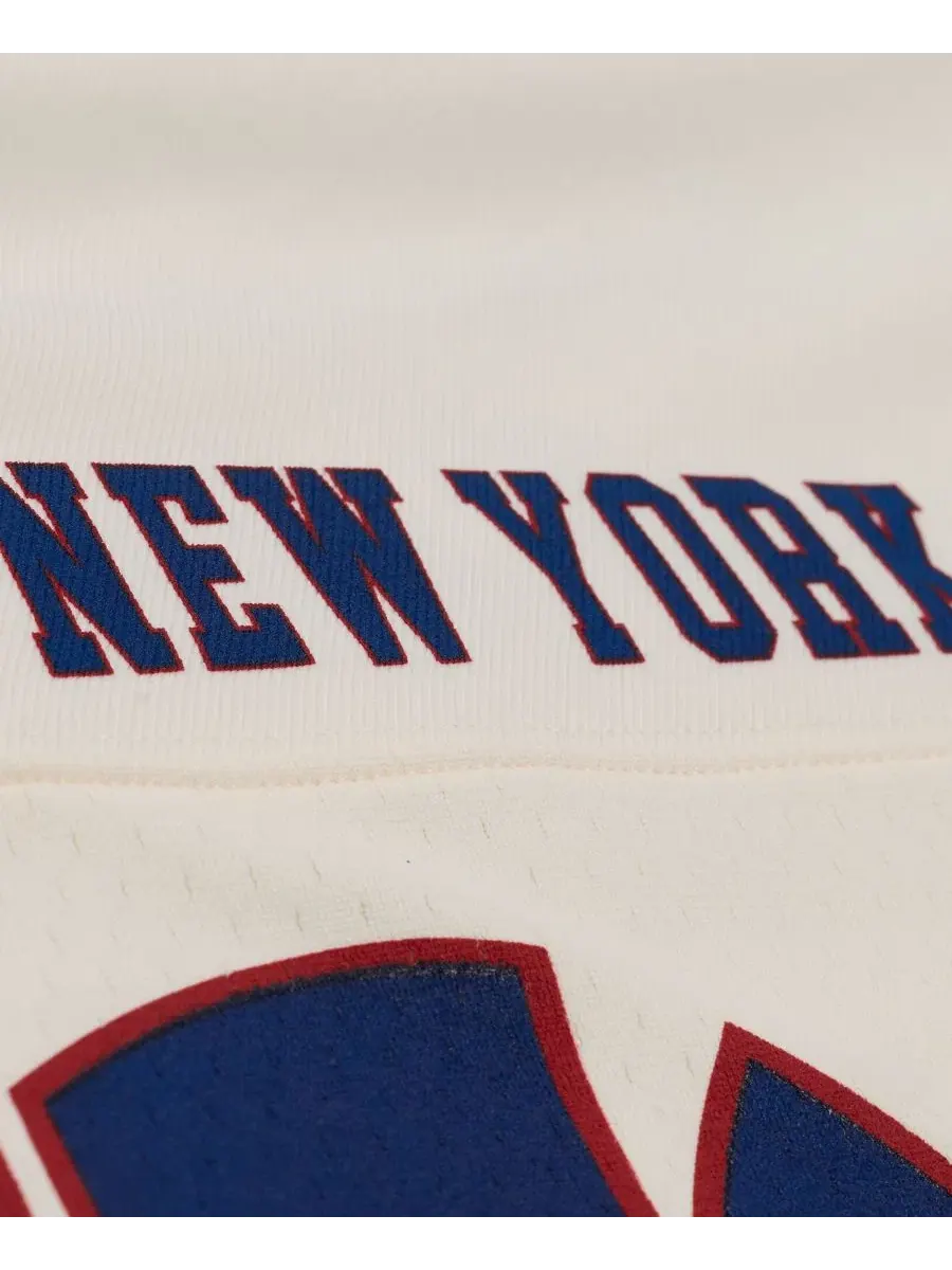 Женская укороченная футболка с принтом Lawrence Taylor New York Giants Mitchell & Ness — изображение 3 из 5, бежевый