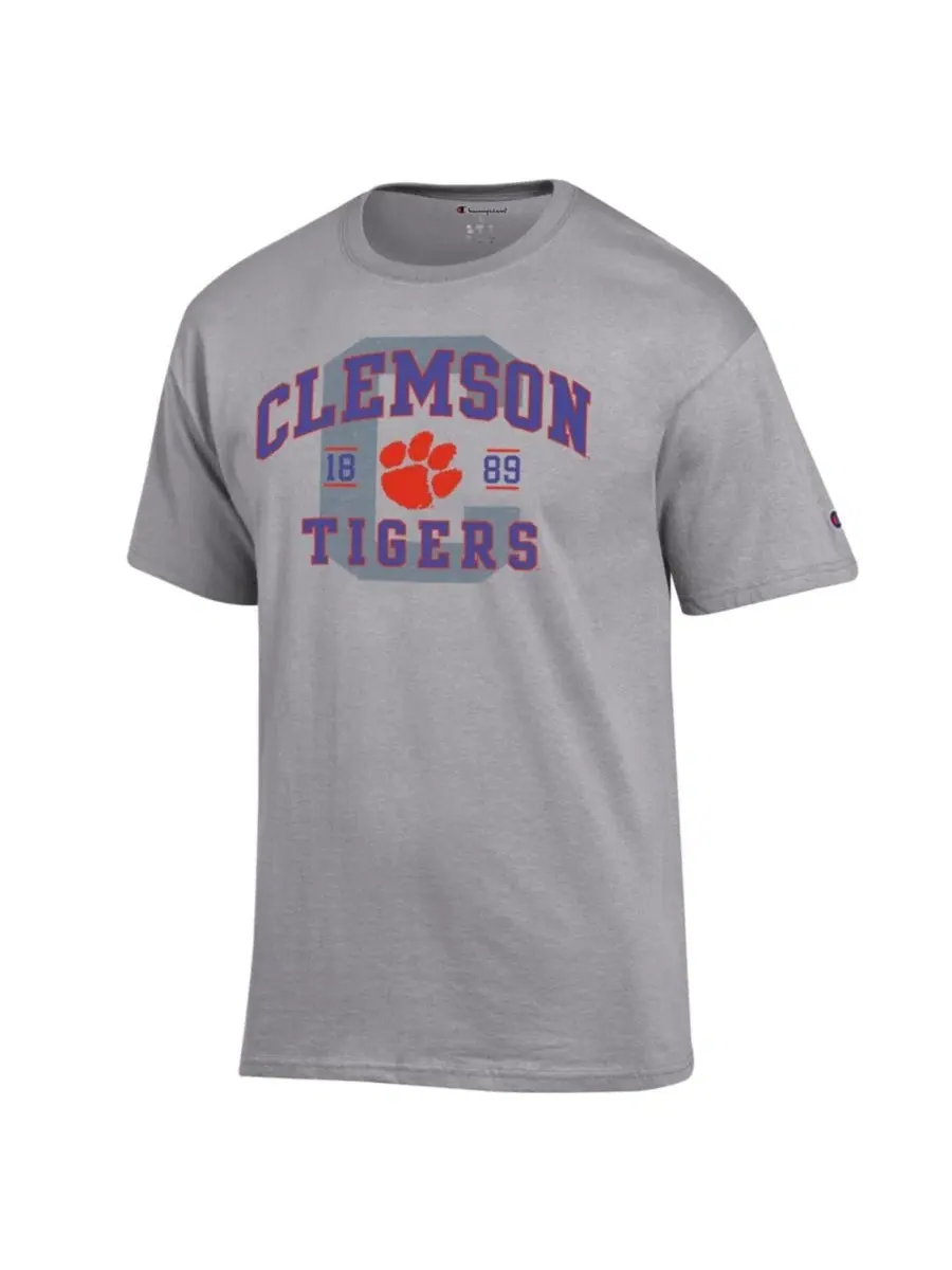 Футболка с коротким рукавом Clemson Tigers Varsity Champion — изображение 3 из 3, серый