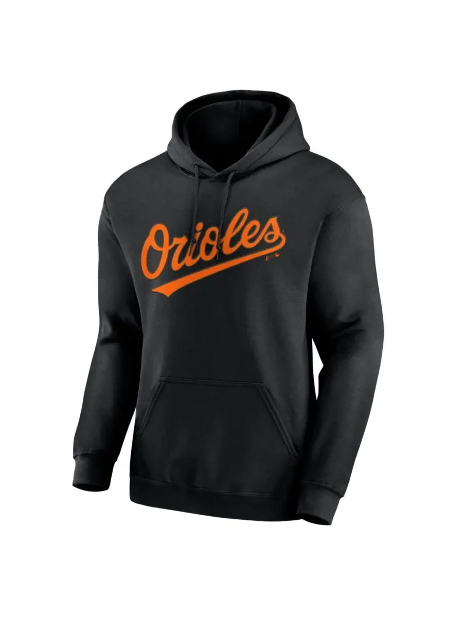 Худи с принтом Baltimore Orioles Wordmark Logo Athletic — изображение 2 из 3, черный
