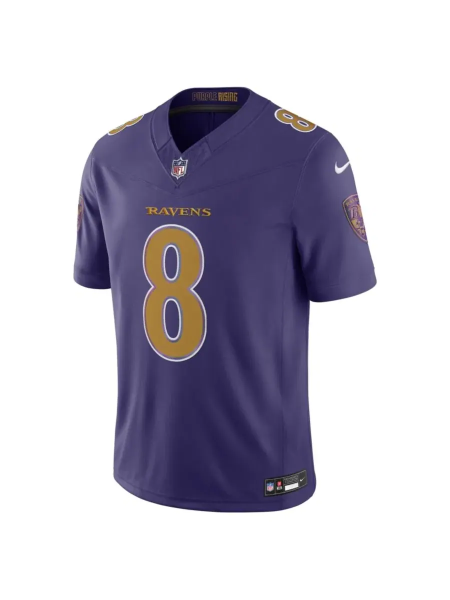 Футболка Nike Lamar Jackson Baltimore Ravens Alternate Vapor F.U.S.E. Limited Jersey — изображение 2 из 3, фиолетовый