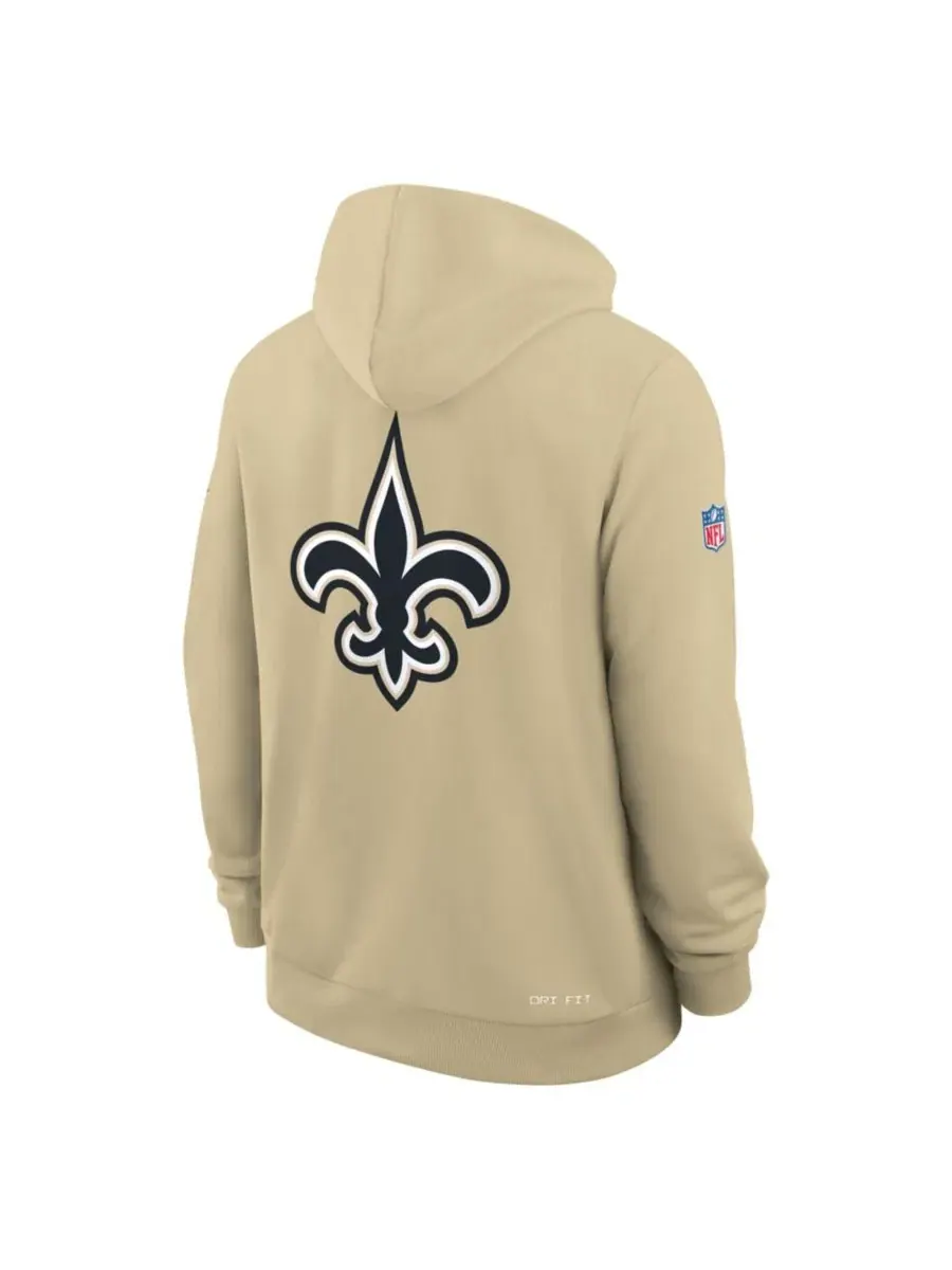 Худи с капюшоном New Orleans Saints Standard Issue Replay Officials Alternate Dri-FIT Nike — изображение 3 из 4, золото