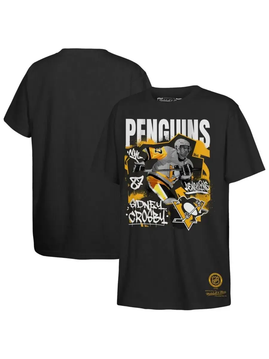 Футболка с длинным рукавом Sidney Crosby Authentic Stack Fanatics — изображение 1 из 3, черный