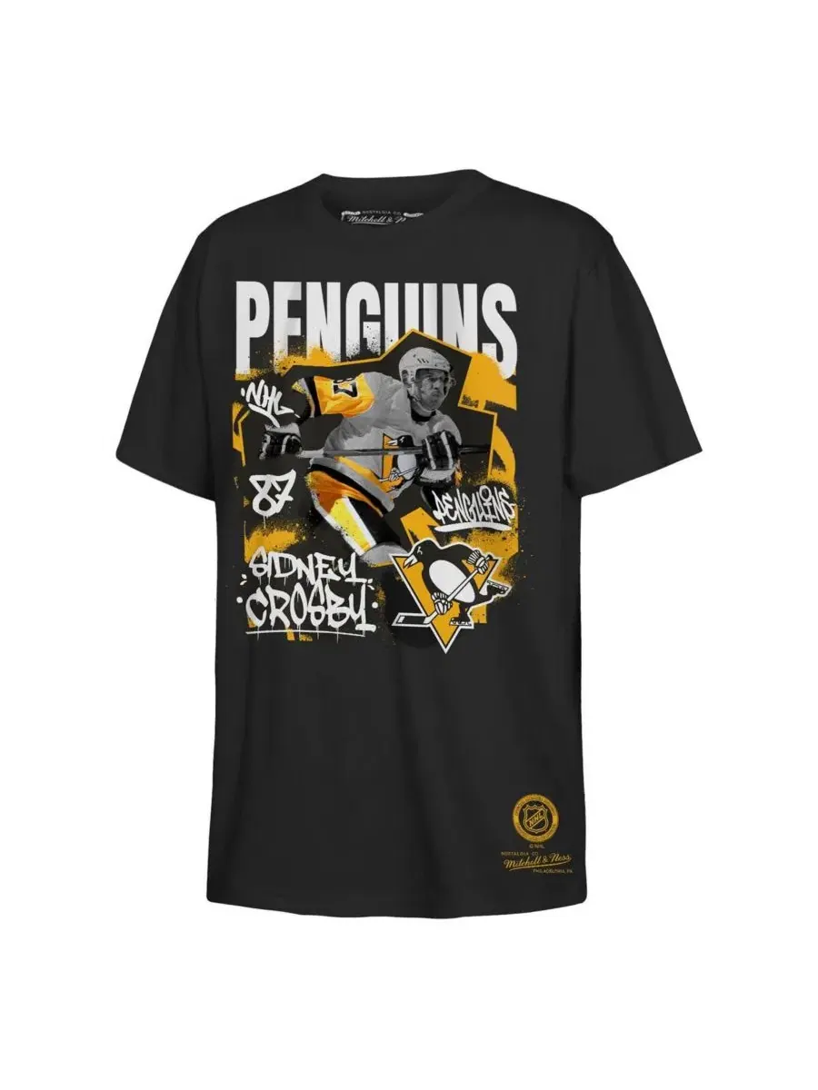 Футболка с длинным рукавом Sidney Crosby Authentic Stack Fanatics — изображение 3 из 3, черный