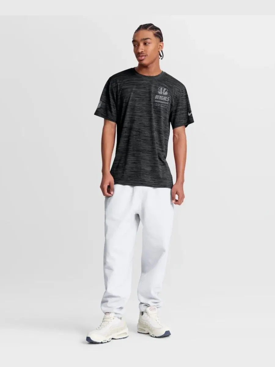 Футболка с длинным рукавом Cincinnati Bengals Sideline Double Covered Dri-FIT Velocity Nike — изображение 3 из 3, черный