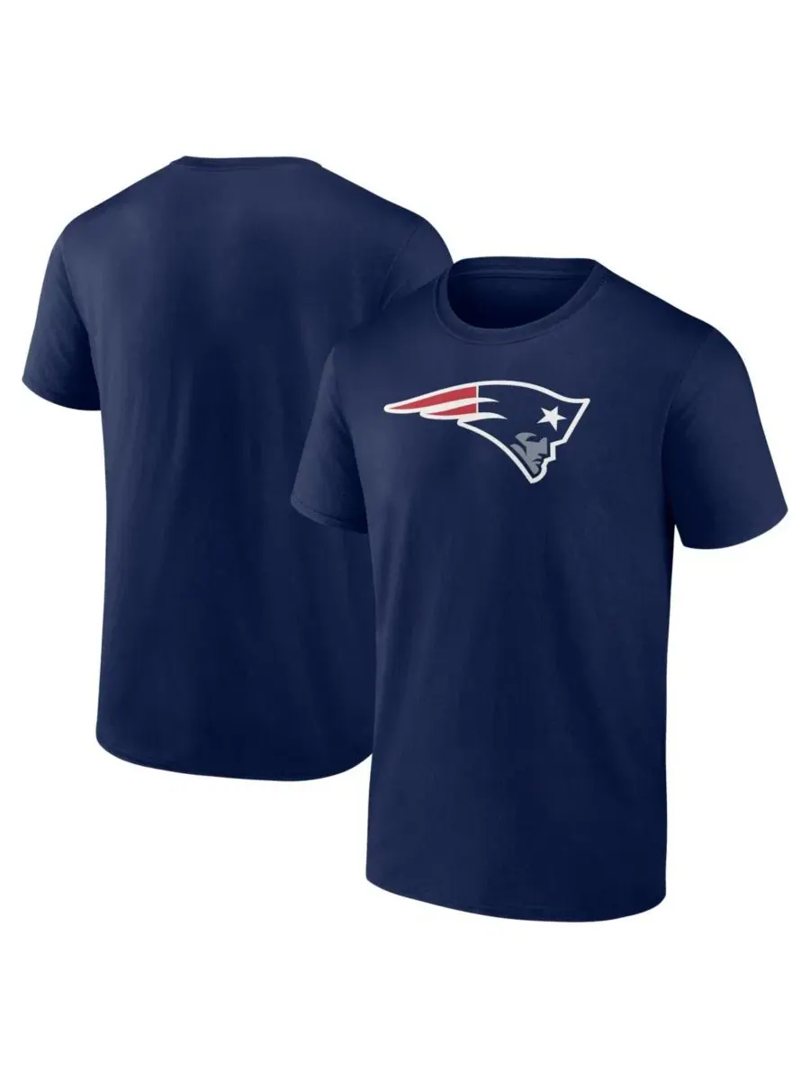 Футболка с принтом Primary Logo New England Patriots Logo Athletic — изображение 1 из 3, темно-синий