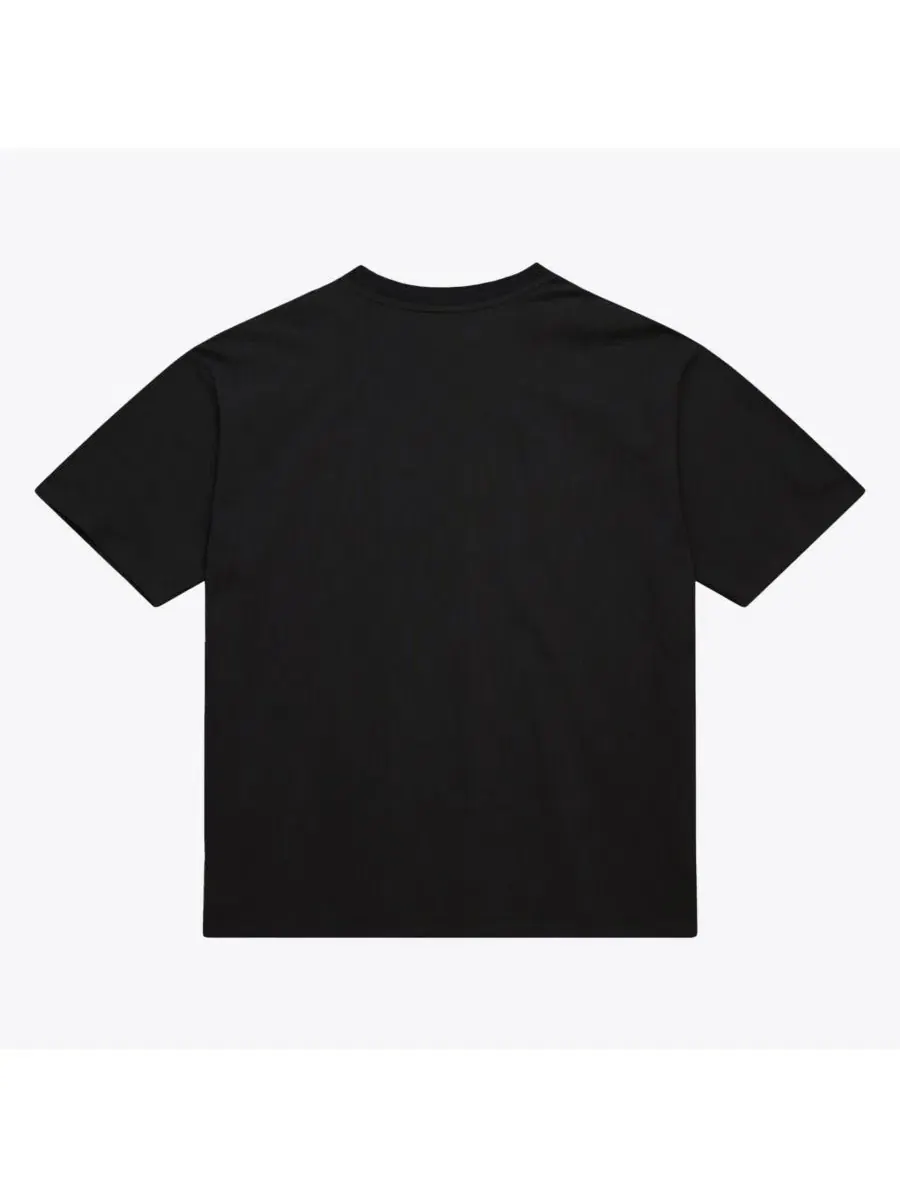 Женская футболка-кроп с принтом Back 2 Back Rings Mitchell & Ness — изображение 2 из 2, черный