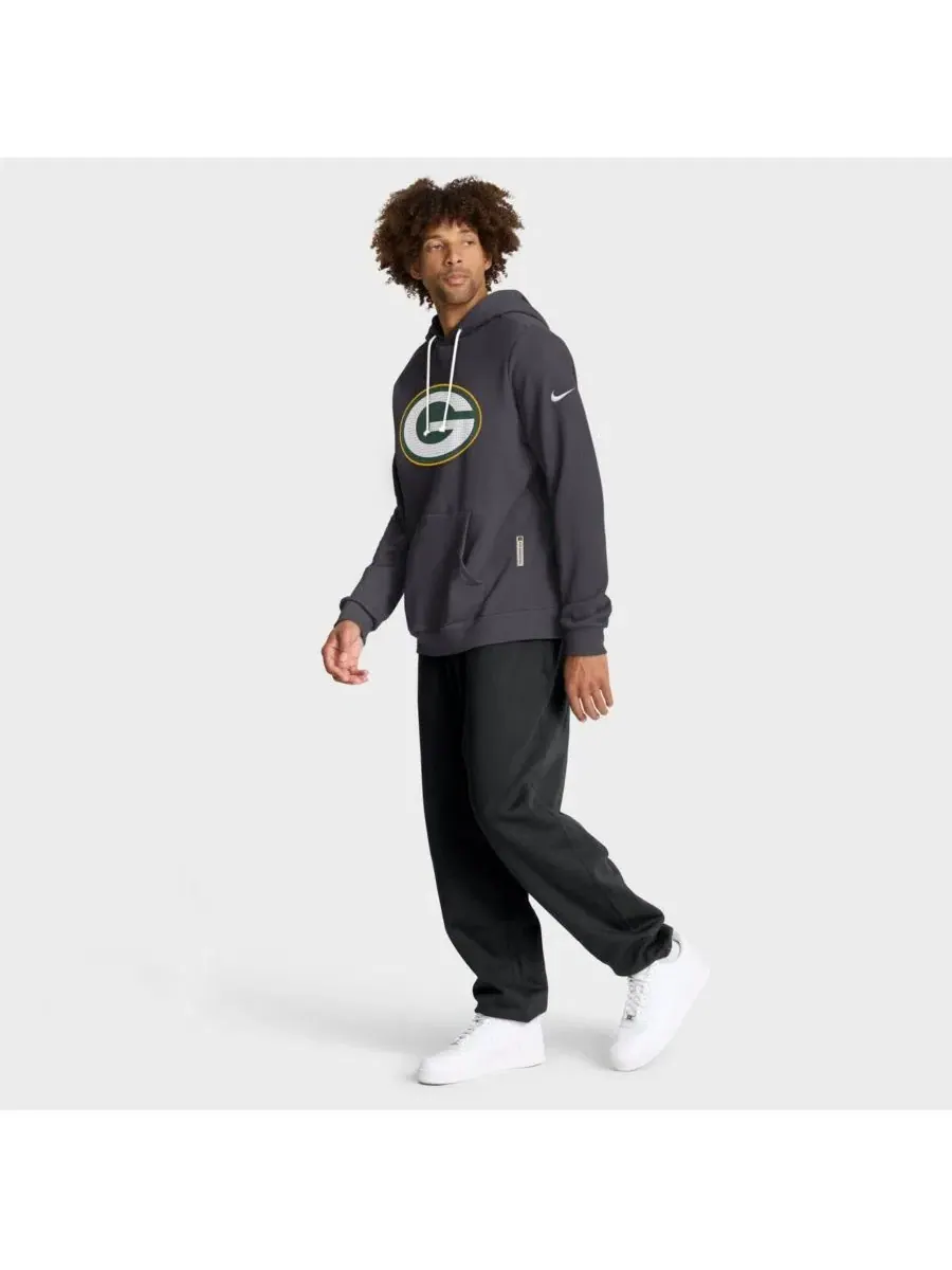 Толстовка с капюшоном с длинным рукавом, свободного кроя, с принтом Nike — изображение 3 из 5, серый