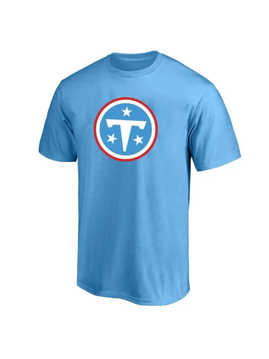 Футболка с именем и номером Cameron Ward Light Blue Tennessee Titans Big & Tall Fanatics — изображение 2 из 3, светлый синий
