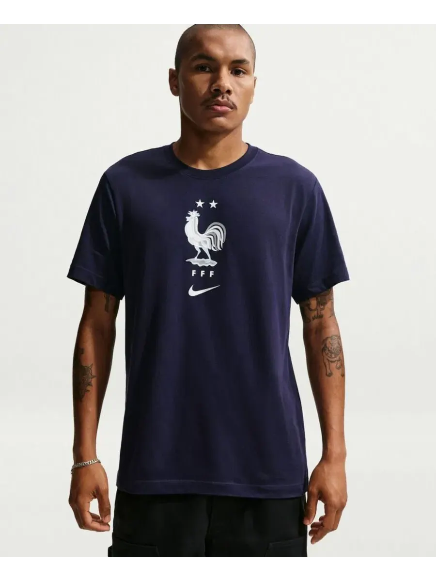 Футболка с принтом France National Team Crest Nike — изображение 3 из 5, синий