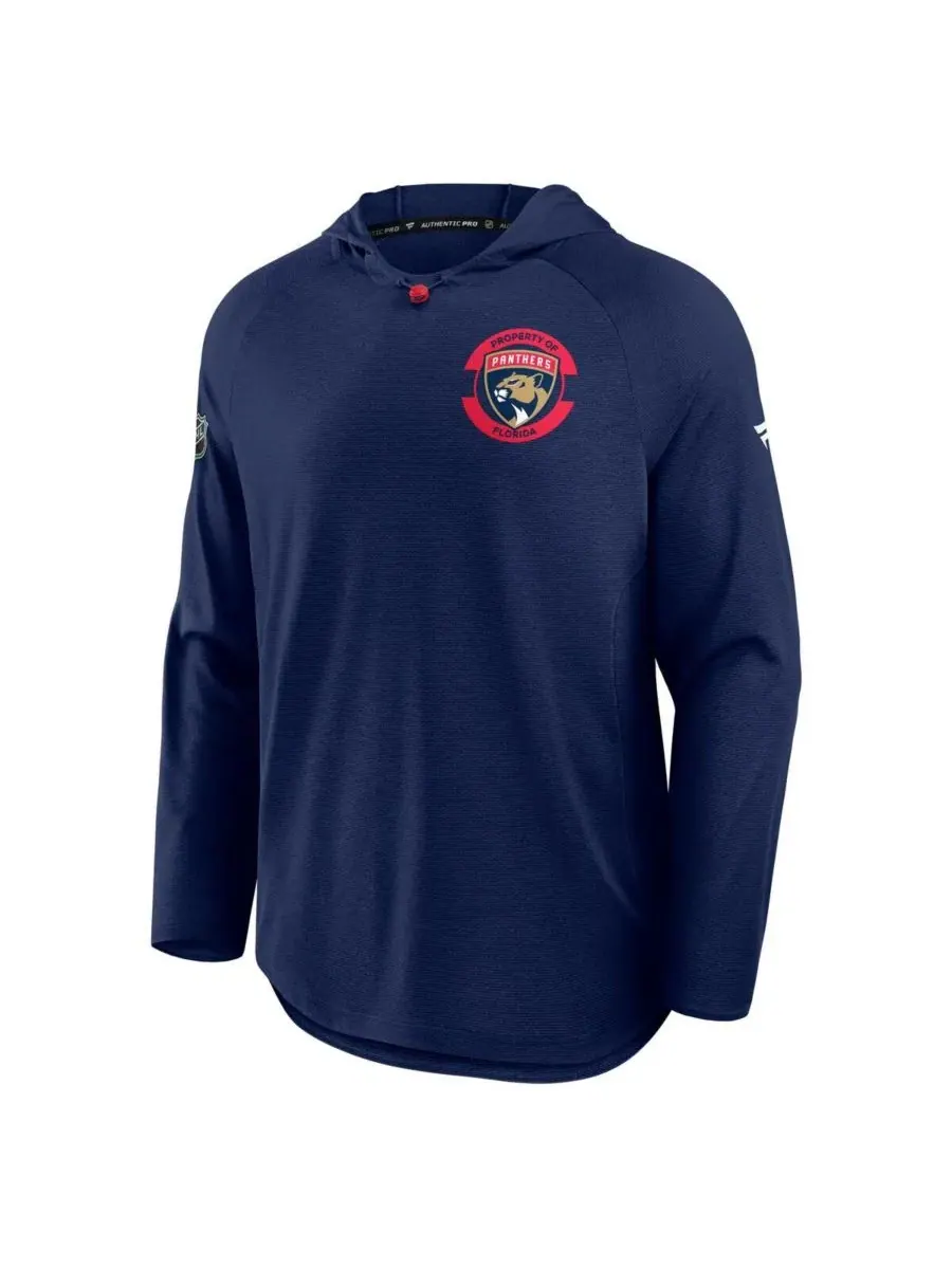Мужская темно-синяя толстовка с рукавами реглан Florida Panthers Authentic Pro Rink Fanatics — изображение 4 из 4