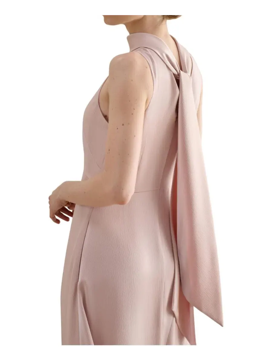 Платье-макси из атласа с галстуком Marilyn Satin Hobbs London, Blushpink — изображение 5 из 6