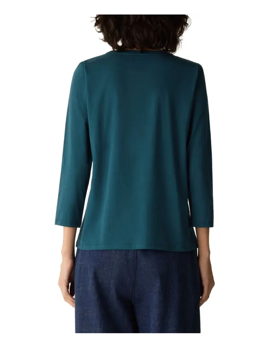 Футболка женская с круглым вырезом и рукавом 3/4 Eileen Fisher, Celadon Spring — изображение 15 из 16