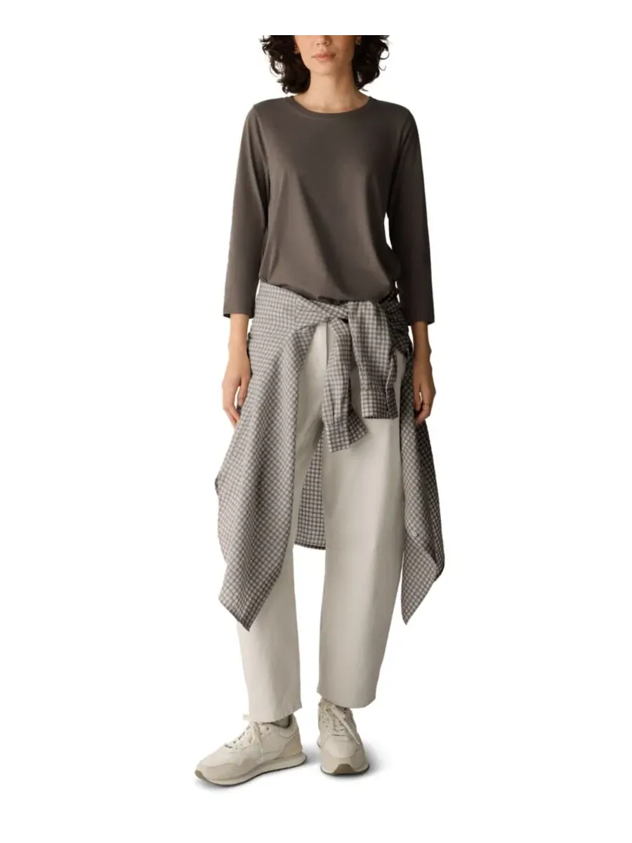 Футболка женская с круглым вырезом и рукавом 3/4 Eileen Fisher, Celadon Spring — изображение 5 из 16