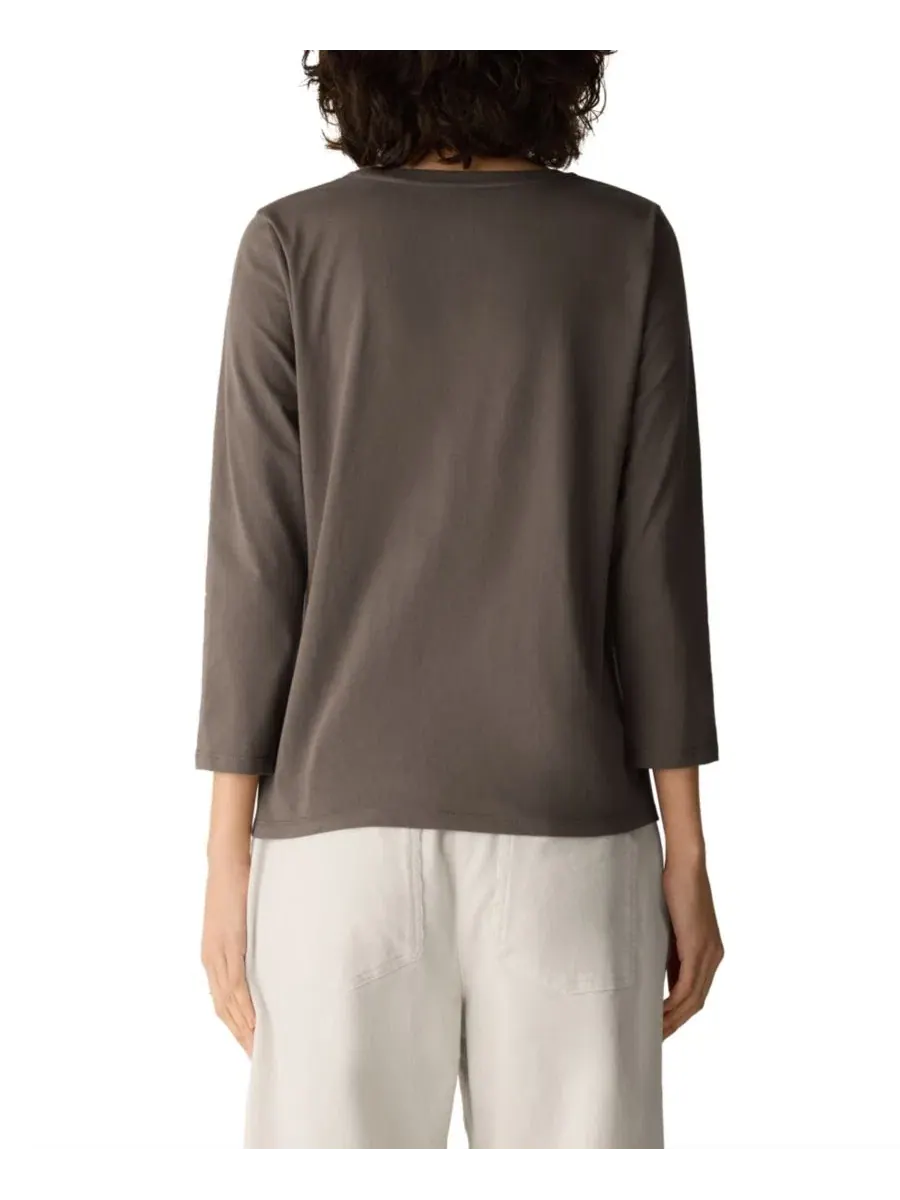 Футболка женская с круглым вырезом и рукавом 3/4 Eileen Fisher, Celadon Spring — изображение 7 из 16