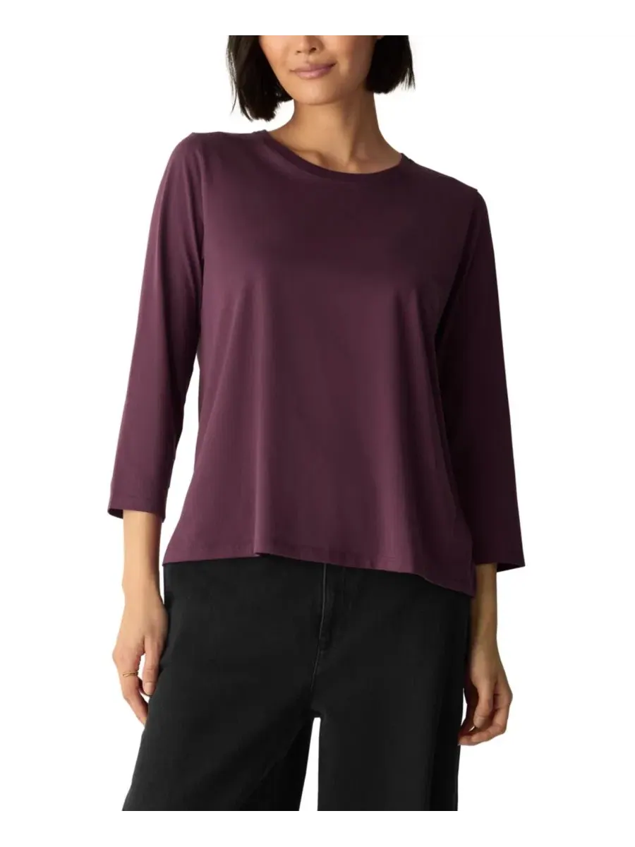 Футболка женская с круглым вырезом и рукавом 3/4 Eileen Fisher, Celadon Spring — изображение 9 из 16