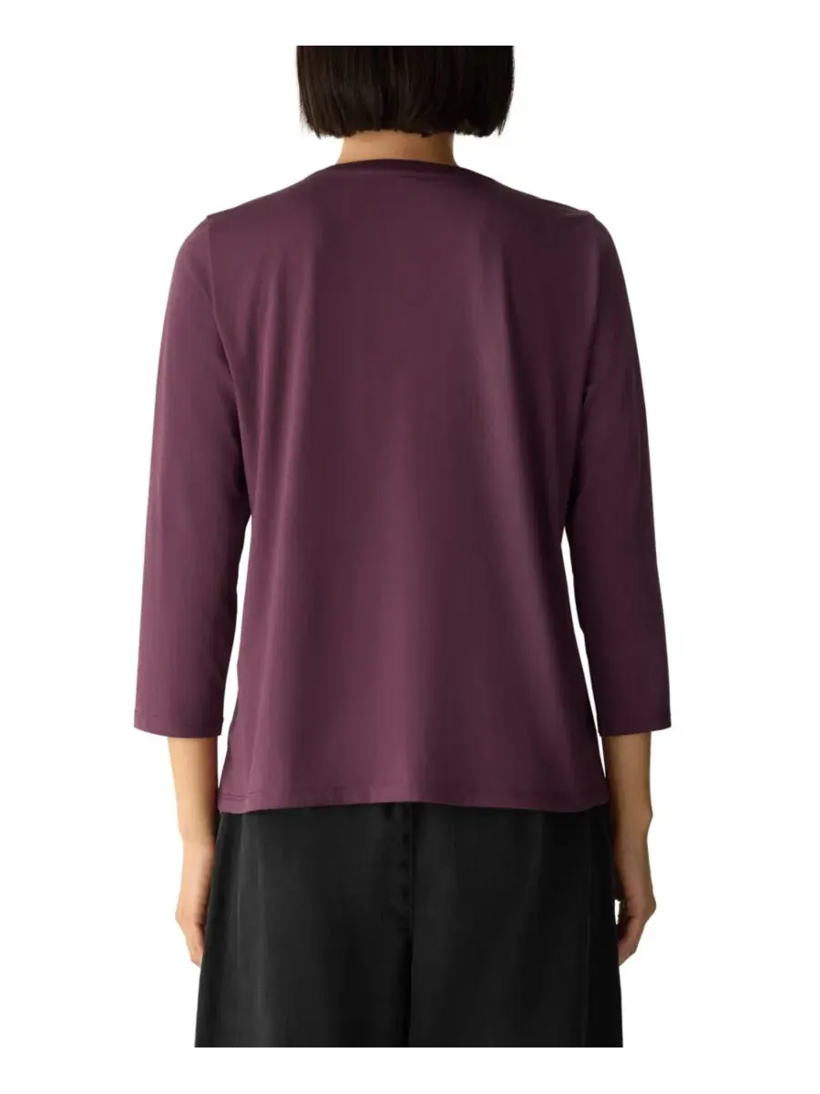 Футболка женская с круглым вырезом и рукавом 3/4 Eileen Fisher, Celadon Spring — изображение 10 из 16