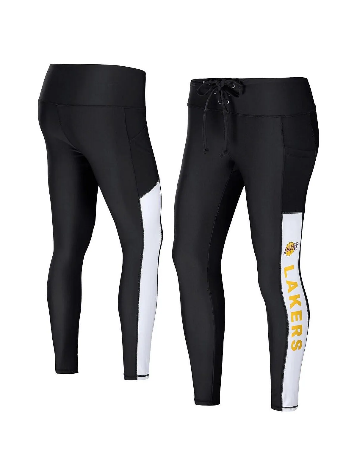 Женские черные леггинсы Los Angeles Lakers WEAR by Erin Andrews — изображение 1 из 3, черный
