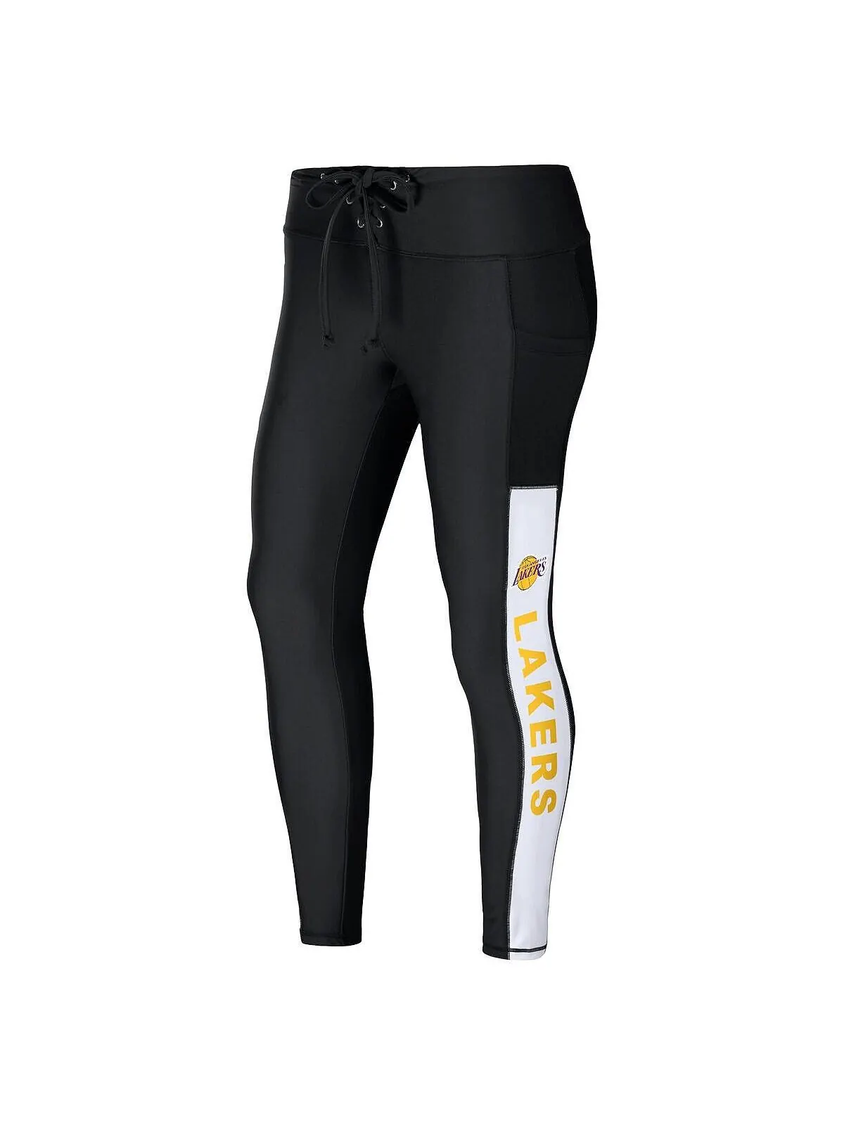 Женские черные леггинсы Los Angeles Lakers WEAR by Erin Andrews — изображение 2 из 3, черный