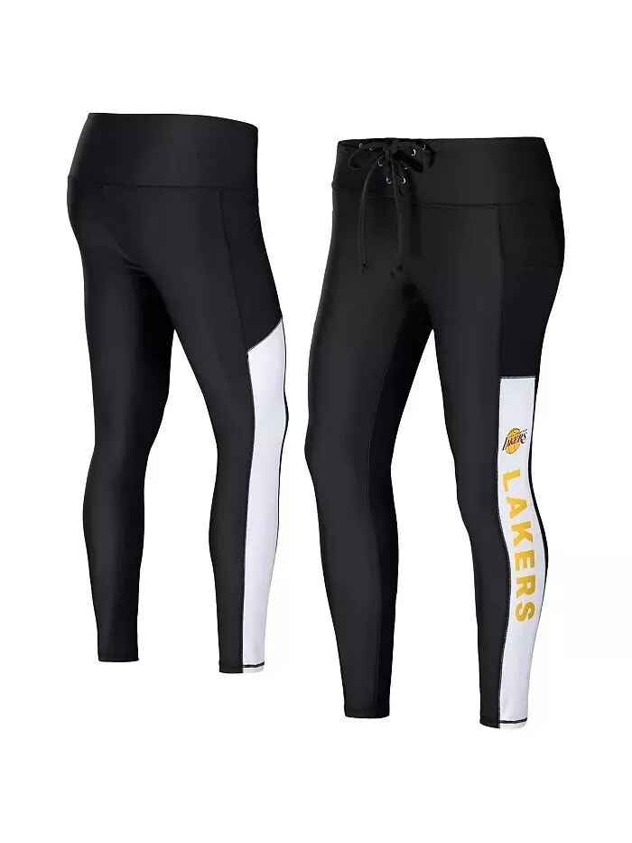 Женские черные леггинсы Los Angeles Lakers Wear By Erin Andrews — изображение 1 из 3