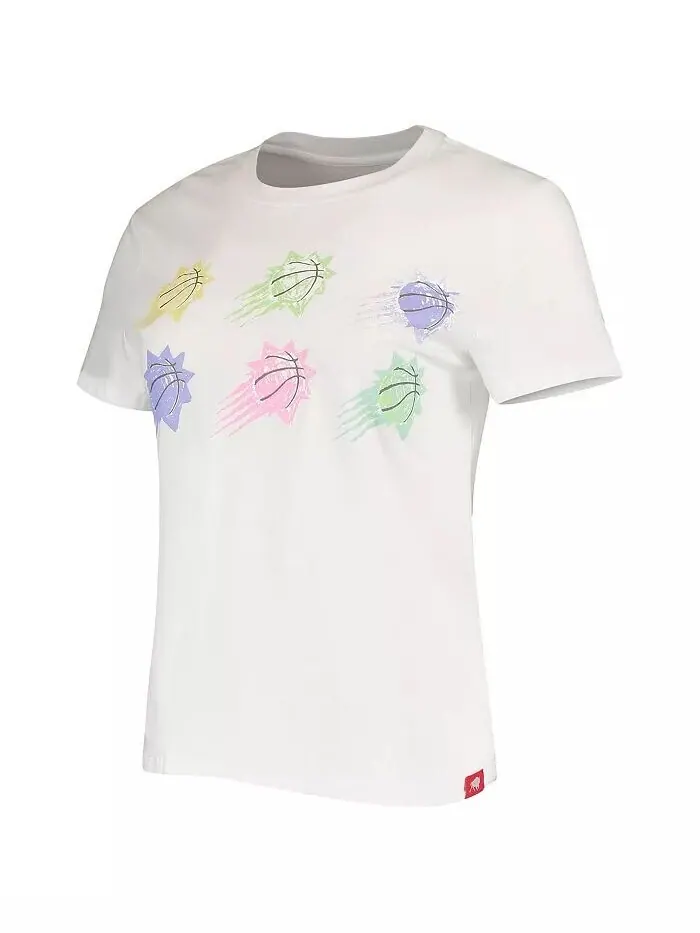 Женская белая футболка Phoenix Suns Street Capsule Arcadia Sportiqe — изображение 2 из 3