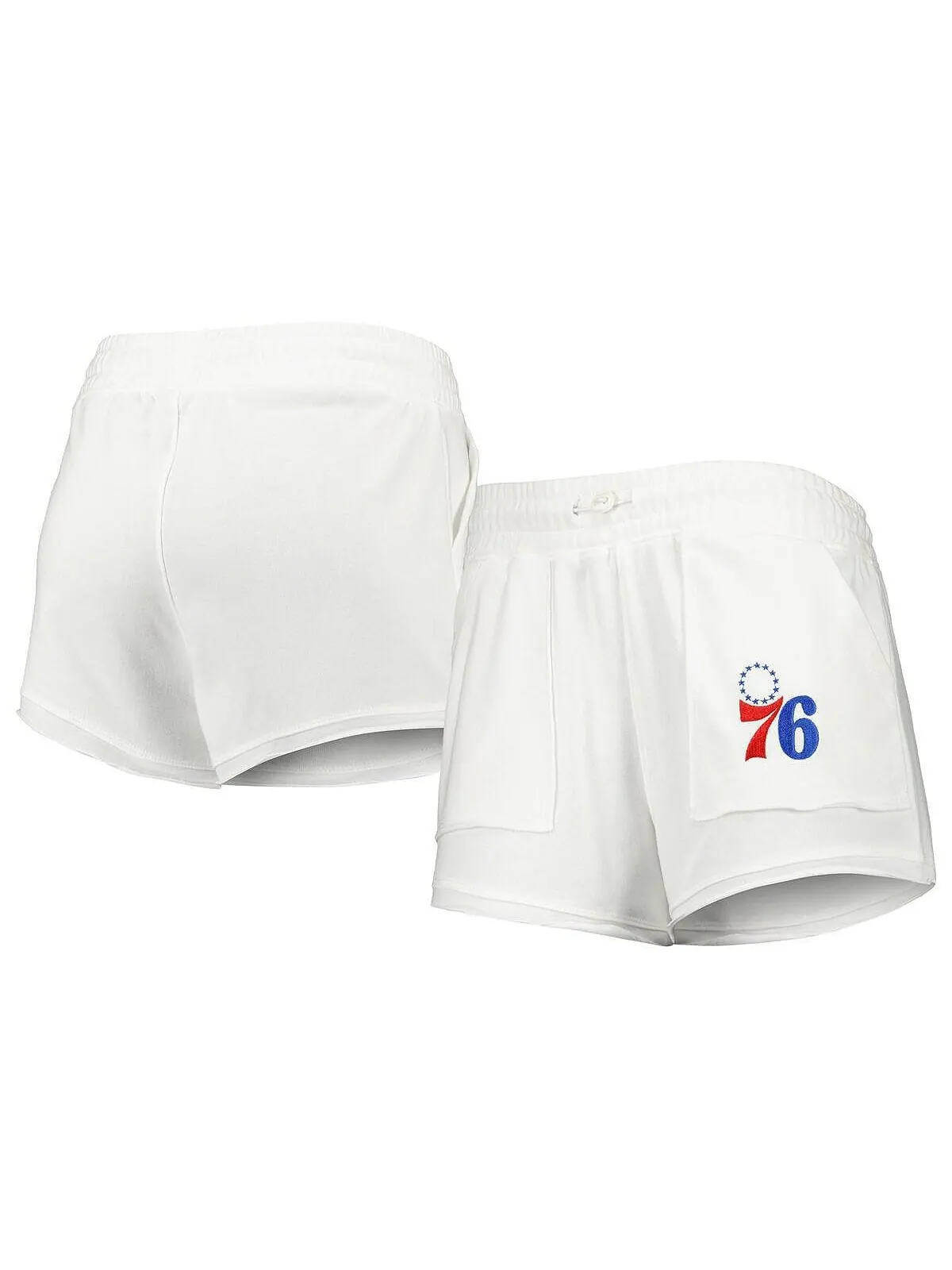 Женские белые шорты Philadelphia 76ers Sunray Concepts Sport — изображение 1 из 2, белый