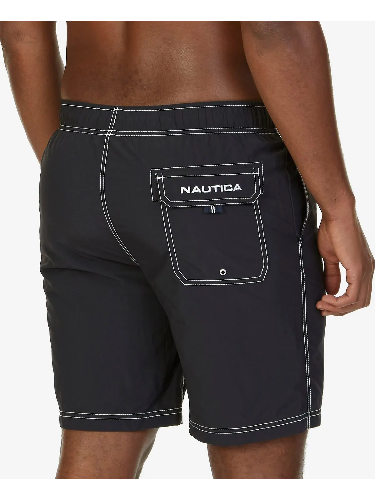 Мужские быстросохнущие нейлоновые плавки 5 и 8 дюймов Nautica — изображение 3 из 4, черный
