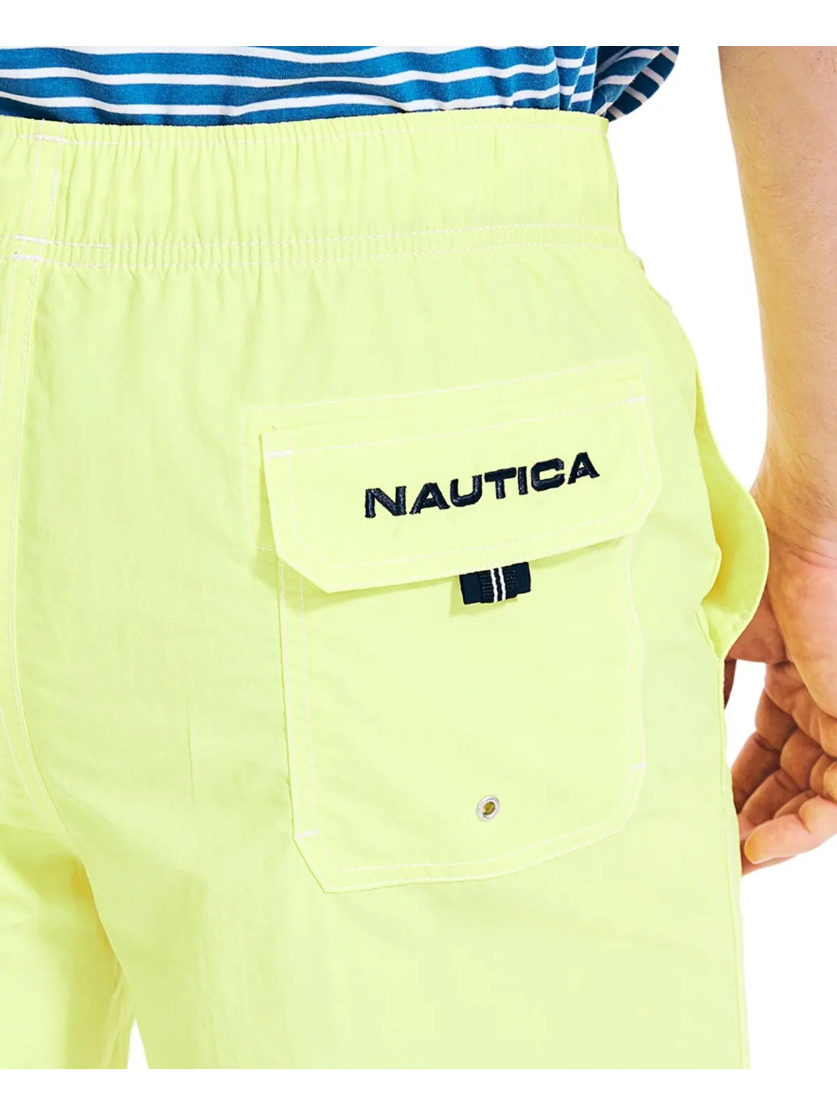 Мужские быстросохнущие нейлоновые плавки 5 и 8 дюймов Nautica — изображение 5 из 7, желтый