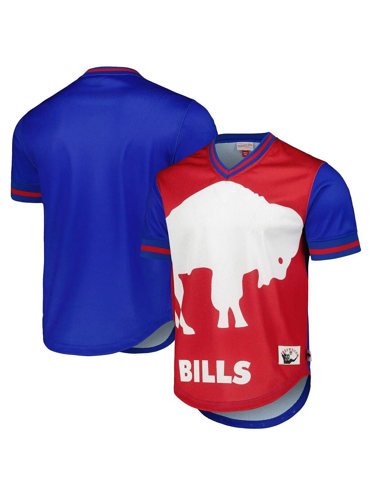 Мужская футболка Royal Buffalo Bills Jumbotron 3.0 Mesh с v-образным вырезом Mitchell & Ness — изображение 1 из 1
