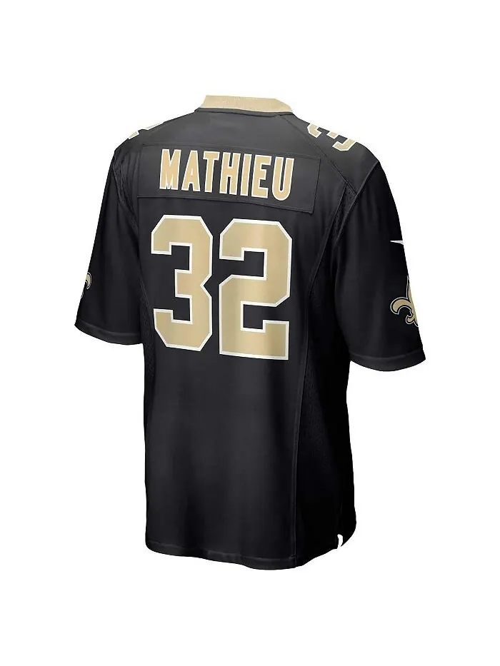 Мужская черная футболка Tyrann Mathieu New Orleans Saints Game Nike — изображение 2 из 3, черный