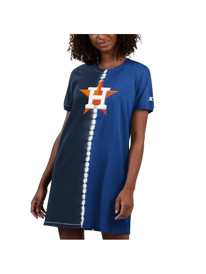 Женское темно-синее платье-кроссовки Royal Houston Astros Ace Tie-Dye Starter — изображение 1 из 1, темно-синий