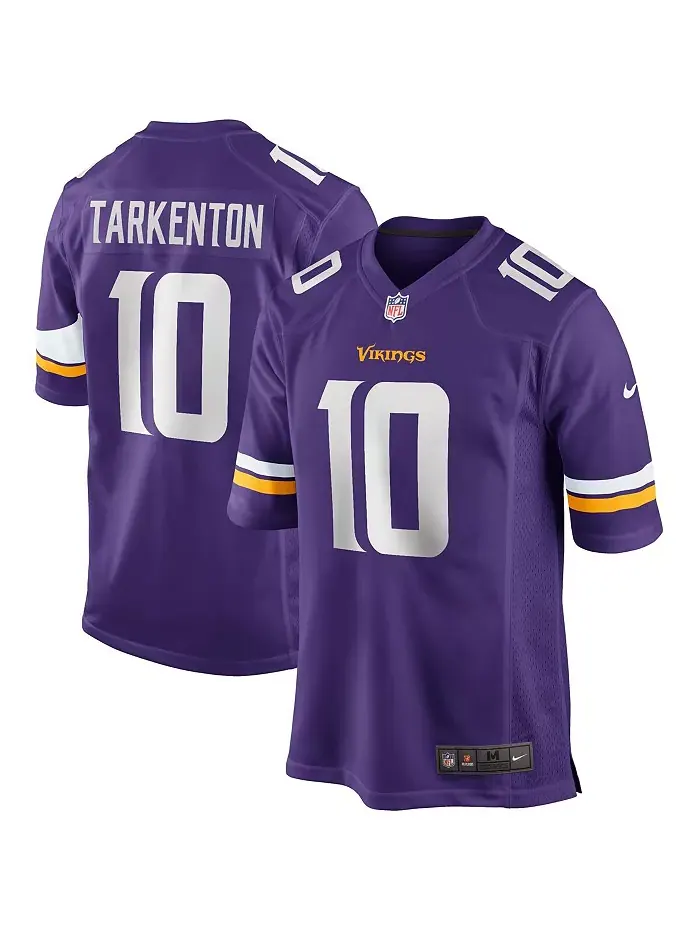 Мужская фиолетовая игровая футболка Minnesota Vikings с именем Fran Tarkenton, вышедшая из — изображение 1 из 3