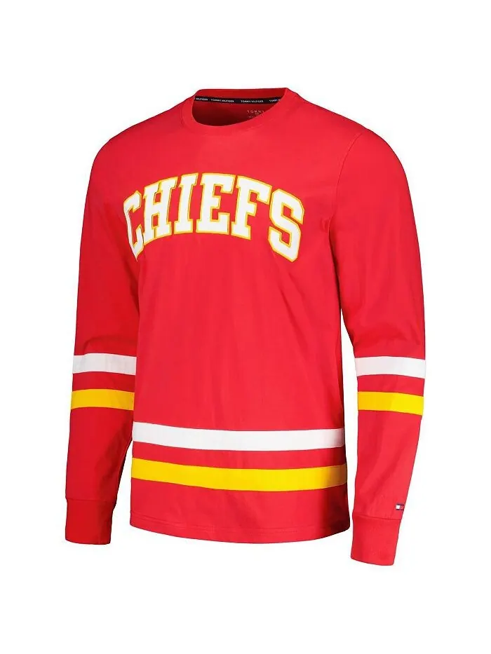 Мужская красно-золотая футболка Kansas City Chiefs Nolan с длинным рукавом Tommy Hilfiger — изображение 2 из 3