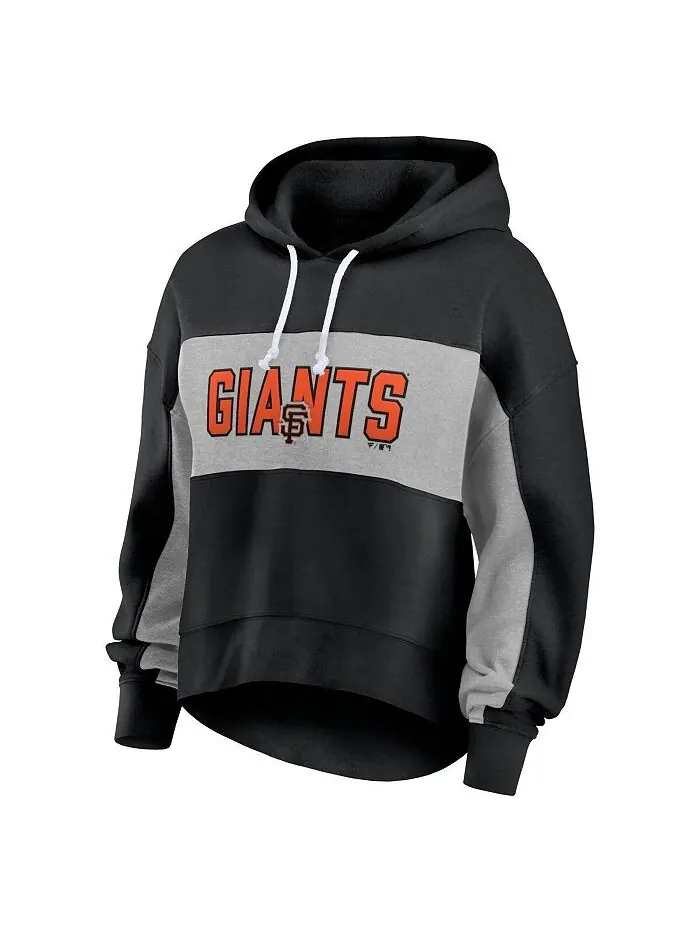 Женский черный пуловер с капюшоном с фирменным наполнением San Francisco Giants Fanatics — изображение 2 из 3