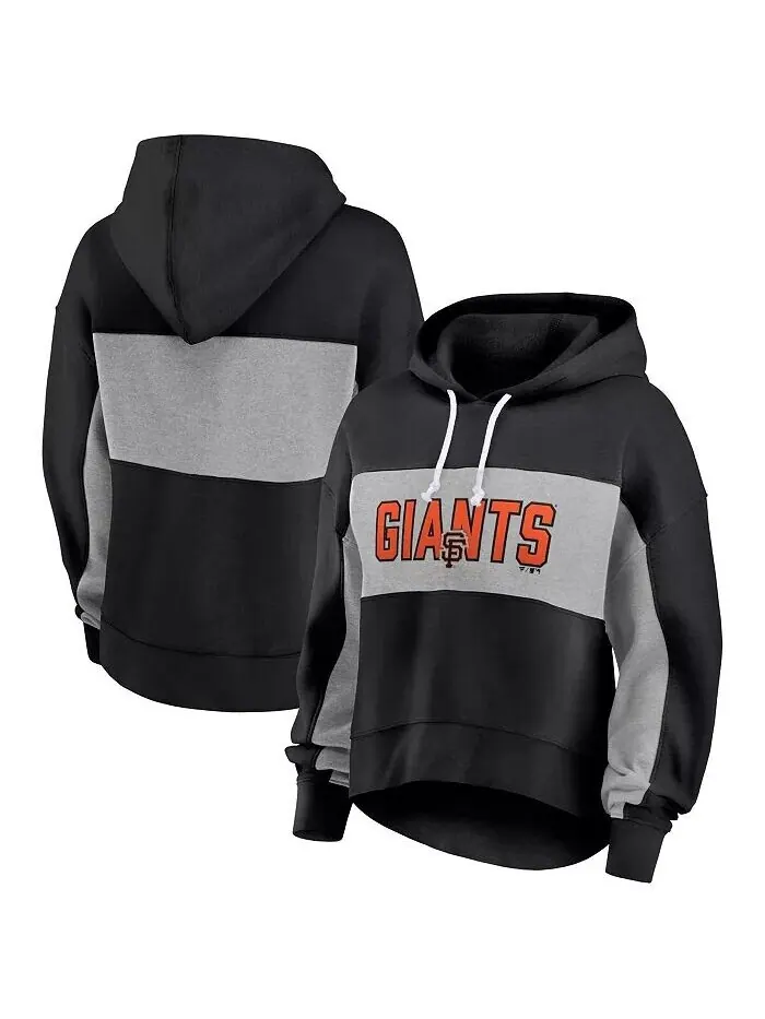 Женская черная толстовка с капюшоном San Francisco Giants Filled Stat Sheet Fanatics — изображение 1 из 3