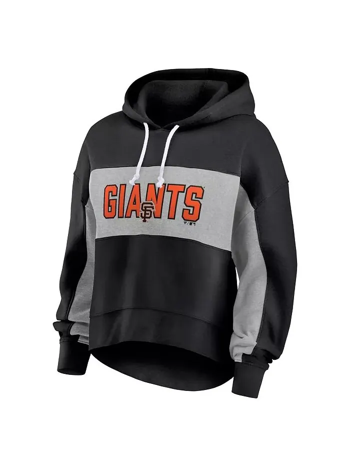 Женская черная толстовка с капюшоном San Francisco Giants Filled Stat Sheet Fanatics — изображение 2 из 3