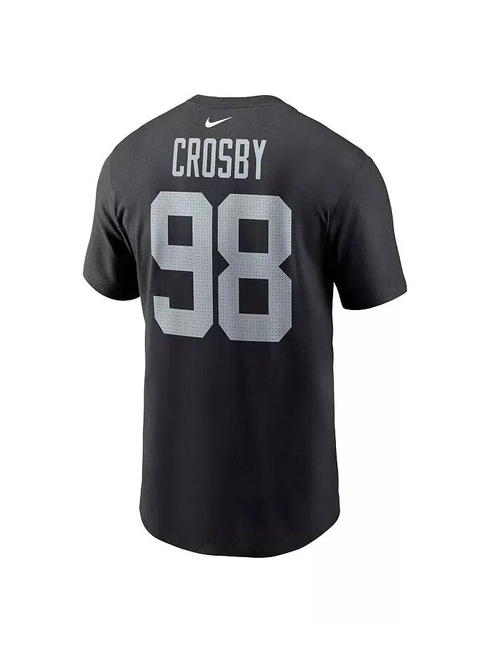 Футболка мужская Maxx Crosby Black Las Vegas Raiders с именем и номером игрока Nike — изображение 3 из 3