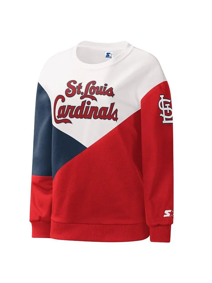 Женский бело-красный пуловер с капюшоном St. Louis Cardinals Starter — изображение 2 из 3, белый красный