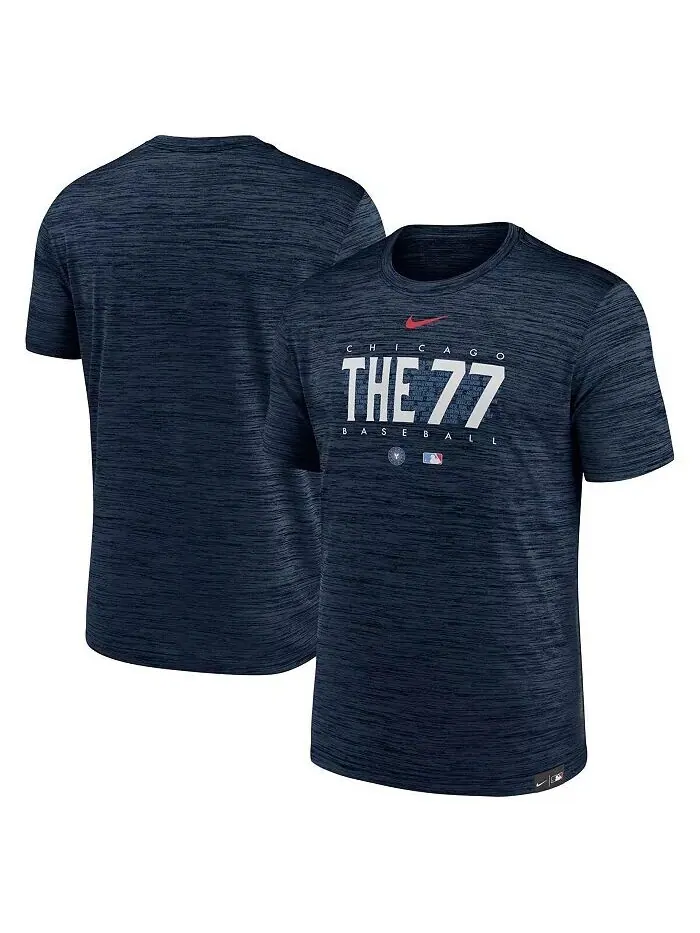 Футболка мужская темно-синяя Chicago Cubs City Connect Velocity Practice Performance Nike — изображение 1 из 3