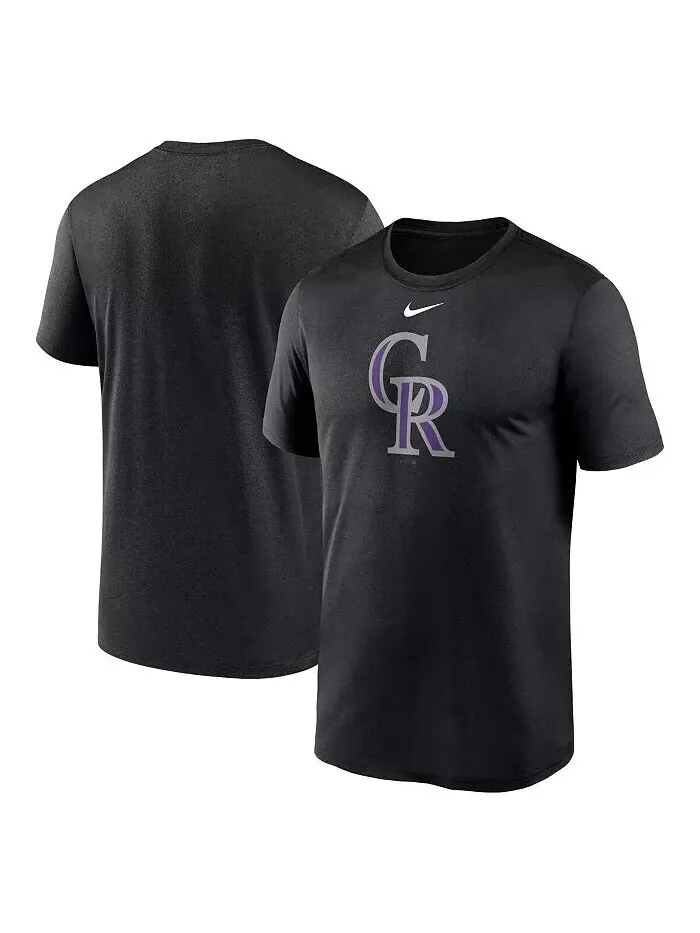 Мужская черная футболка с логотипом Colorado Rockies New Legend Nike — изображение 1 из 3