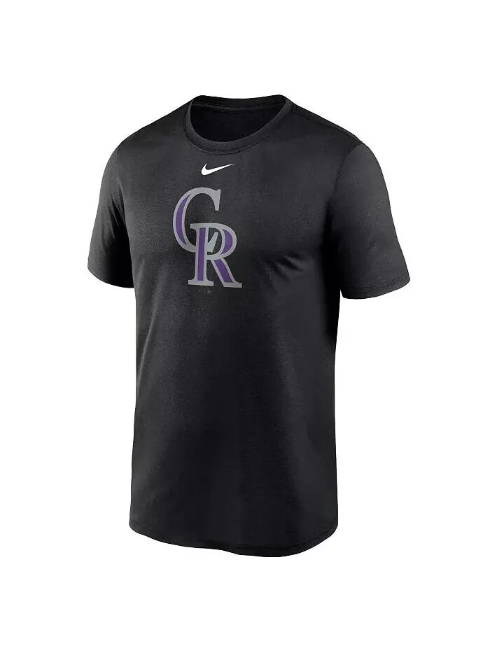 Мужская черная футболка с логотипом Colorado Rockies New Legend Nike — изображение 3 из 3