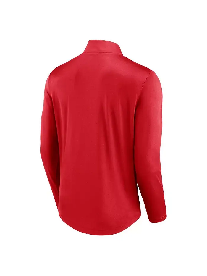 Мужская красная толстовка Wisconsin Badgers Tough Minded с молнией на четверть Fanatics — изображение 3 из 3