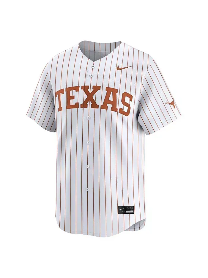 Мужская белая бейсбольная джерси Texas Longhorns College Limited в полоску Nike — изображение 3 из 3