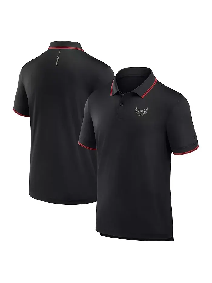 Мужская черная поло Washington Capitals Front Office Move Mono Fanatics — изображение 1 из 3