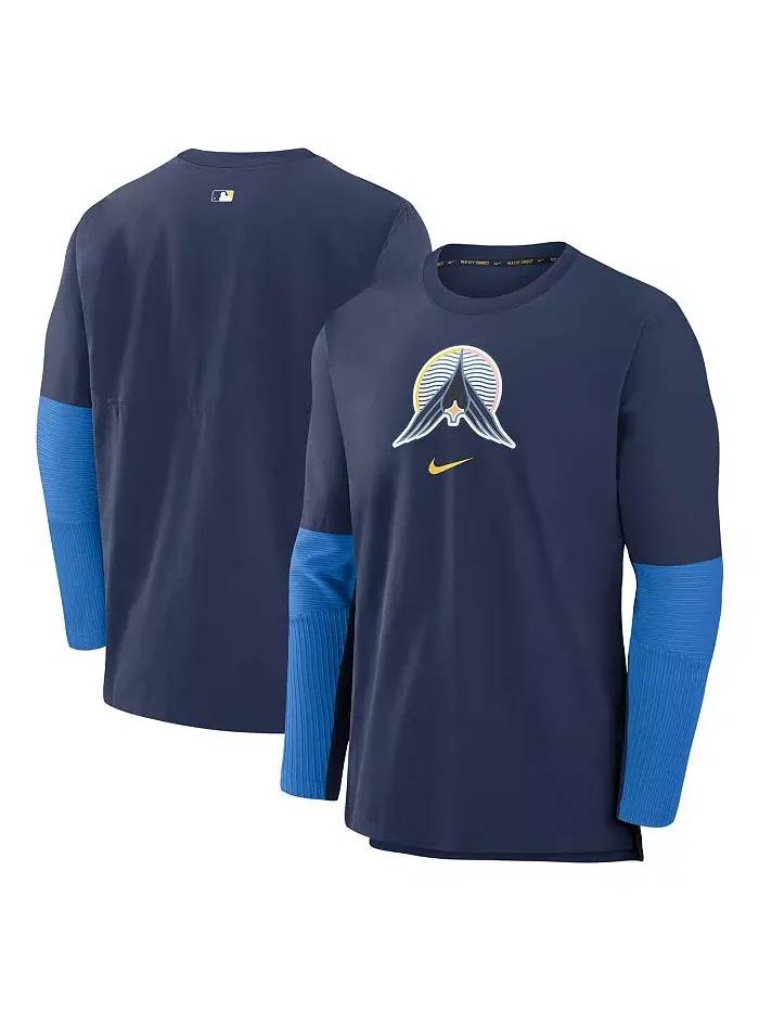 Мужская синяя толстовка Minnesota Twins 2024 City Connect Authentic Collection Player Tri-Blend — изображение 1 из 3