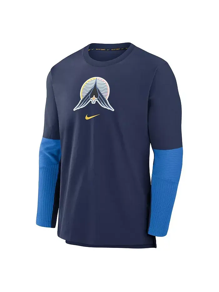 Мужская синяя толстовка Minnesota Twins 2024 City Connect Authentic Collection Player Tri-Blend — изображение 3 из 3