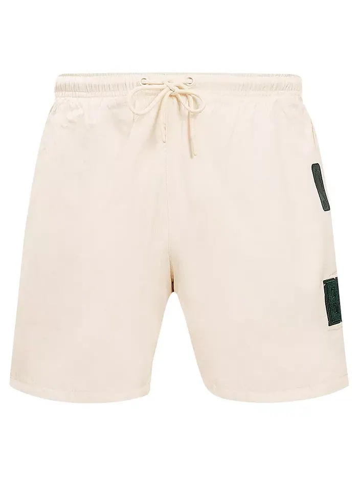 Мужские шорты Milwaukee Bucks Triple Tonal из ткани в кремовом цвете Pro Standard — изображение 2 из 4