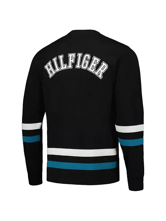 Мужская черная и бирюзовая футболка с длинным рукавом Nolan Jacksonville Jaguars Tommy Hilfiger — изображение 3 из 3